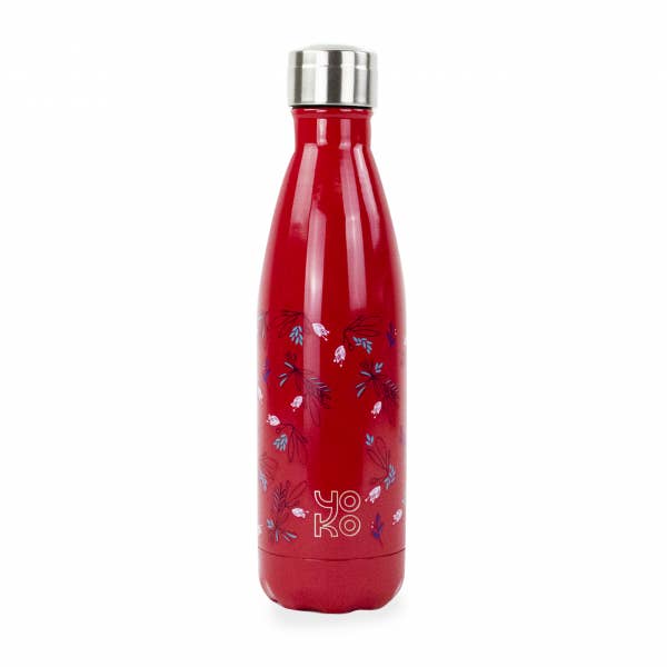 YOKO DESIGN - Vente Bouteilles d'eau - Bouteille isotherme 500 ml "Primavera framboise"