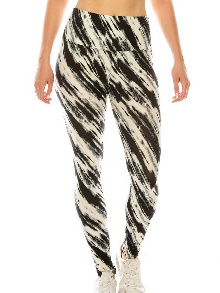 Sueded High Waist B/w Mabel Legging for wholesale by Flirty & Femme