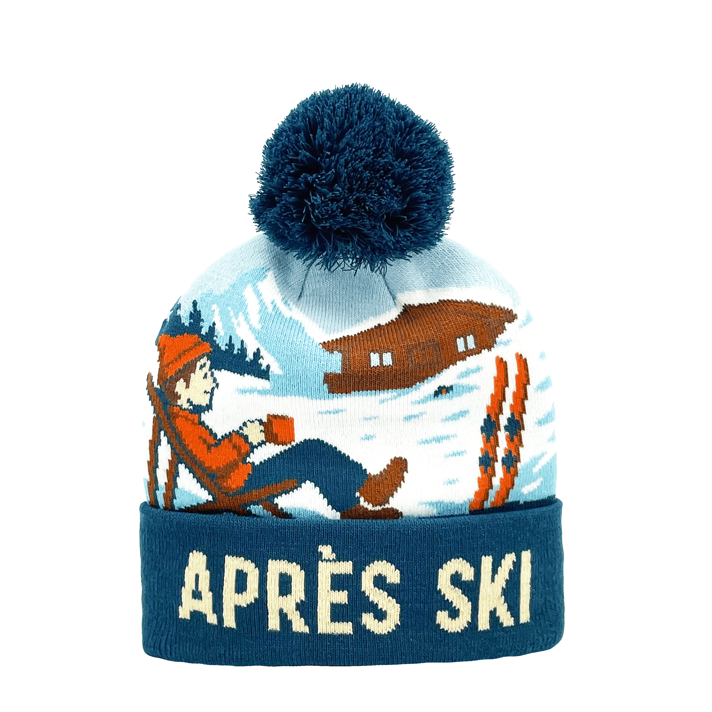 Northern Icons Creations INC - Venta al por mayor Gorro de lana - Unisex - Gorro de punto Après Ski para el invierno con pompón para relajarse en el refugio de montaña.0