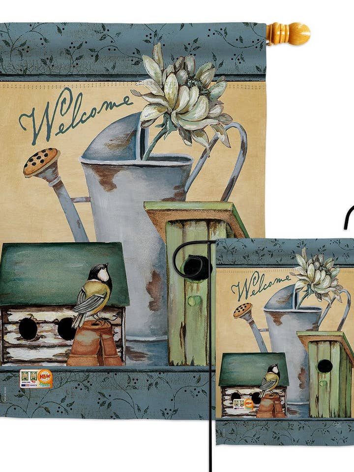 Drapeau de décoration primitive Welcome Spring Garden Country Living pour la vente par Two Group Flag Co
