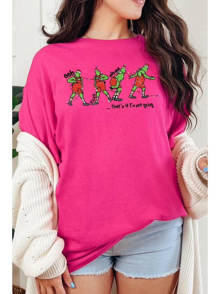 COLORBEAR - Wholesale T-shirt (graphic) – women's - Grinch Funny Christmas Graphic Heavy Cotton Tee9