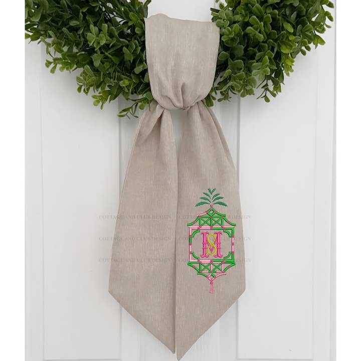 Embroidered Eastern Theme Wreath Sash Collection for wholesale by Cottage & Club