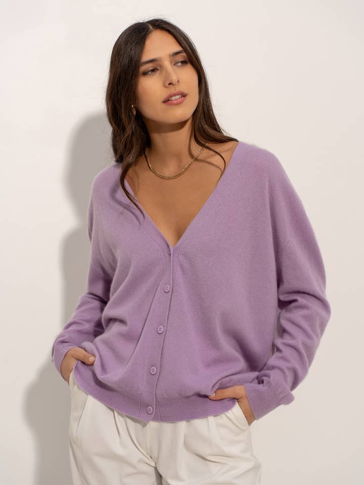 Cardigan 100 % cachemire oversize pour la vente par jw.atelier