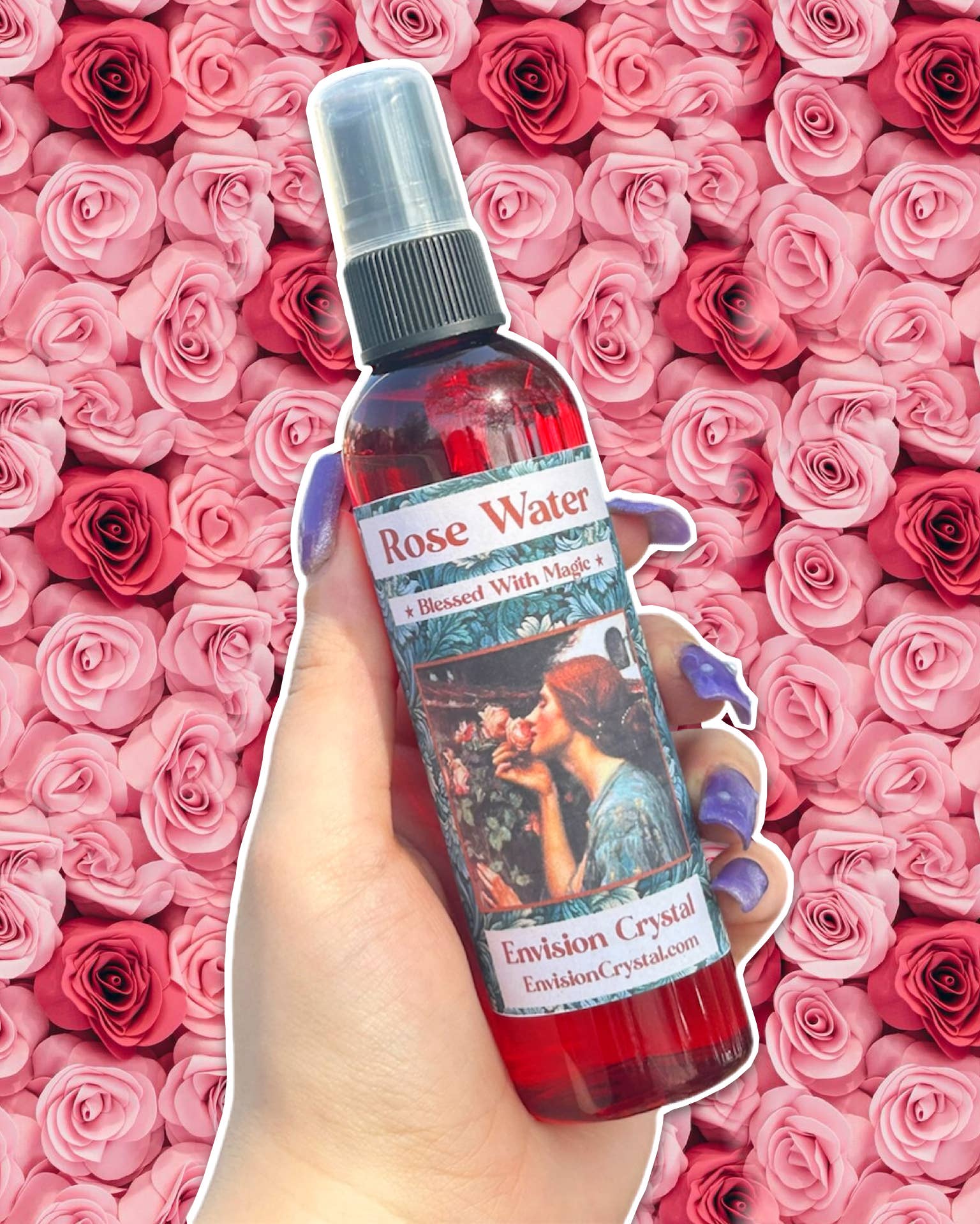 Envision Crystal – wholesale Face & body mist/water – Organic Rose Water Spray - Spiritually Blessed - Skin Care1