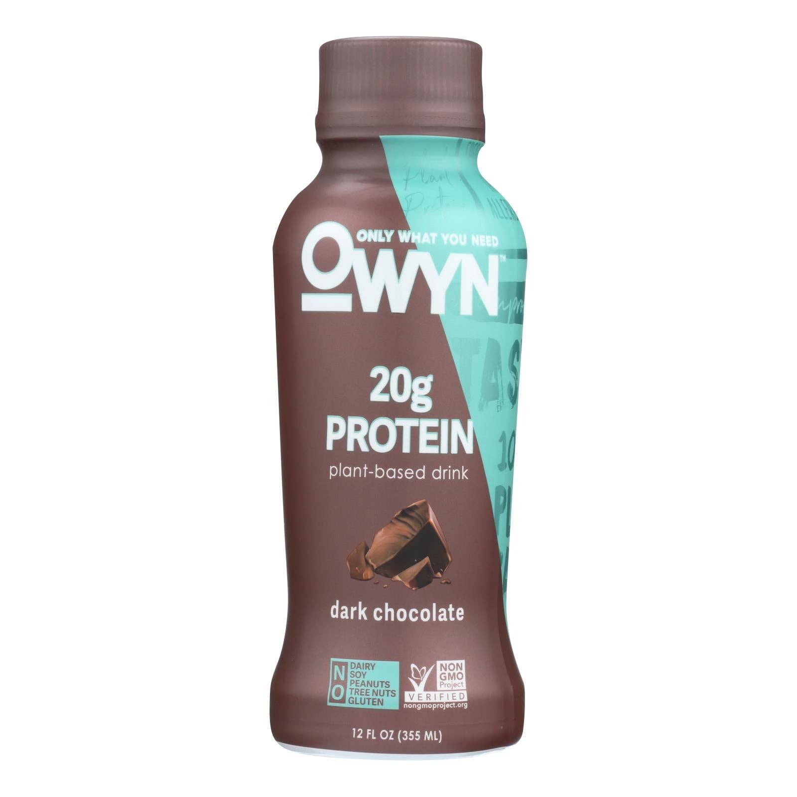Everyday Supply Co - Wholesale Protein/Superfood Powder - OWYN Plant-Based Protein Shake, Dark Chocolate, 12-Pack0