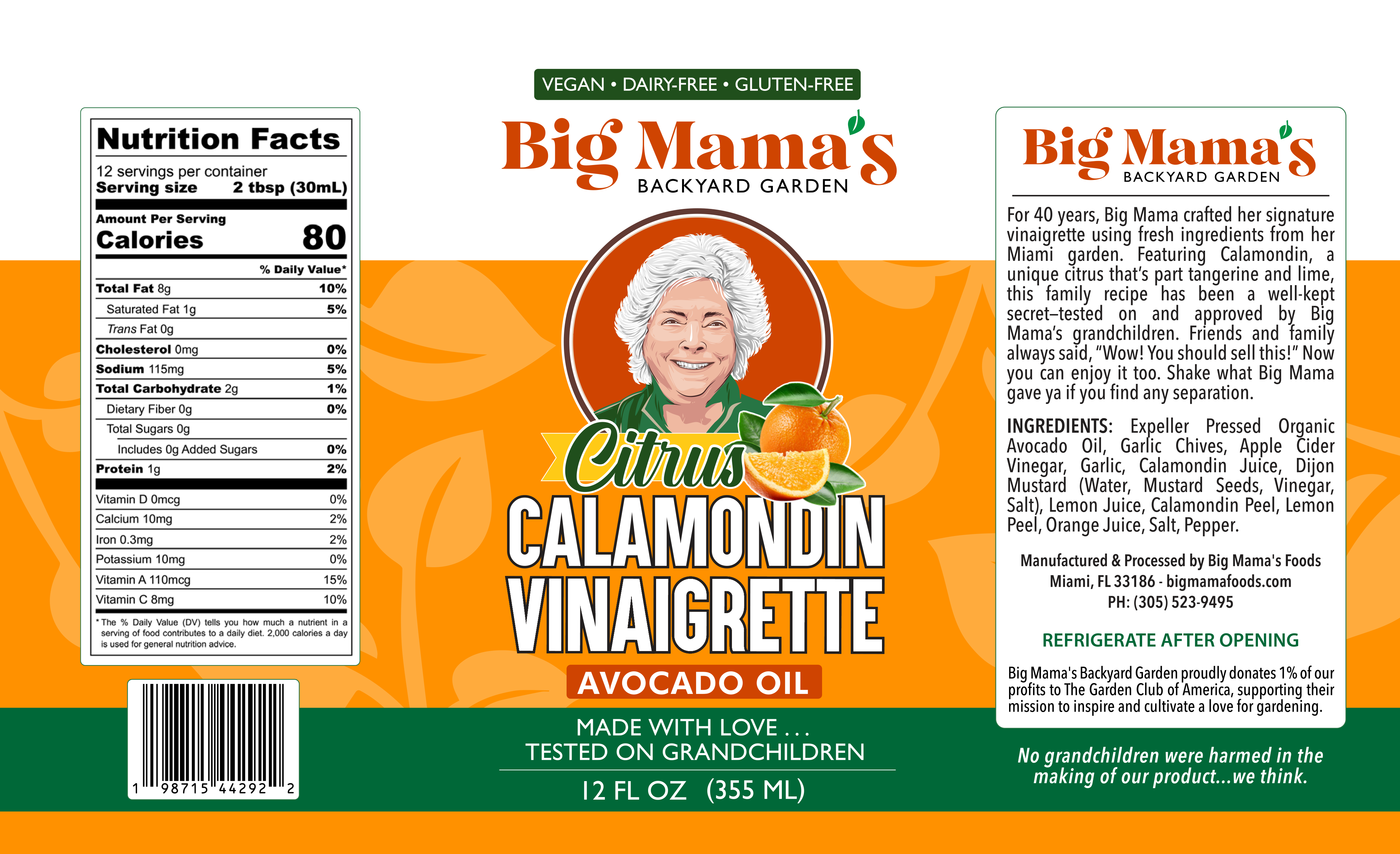 Big Mama’s Backyard Garden - Wholesale Salad Dressing - Avocado Oil - Big Mama's Calamondin Vinaigrette2
