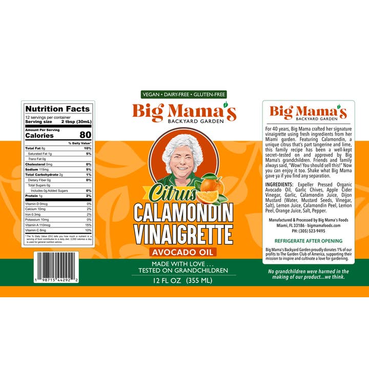 Big Mama’s Backyard Garden - Wholesale Salad Dressing - Avocado Oil - Big Mama's Calamondin Vinaigrette2