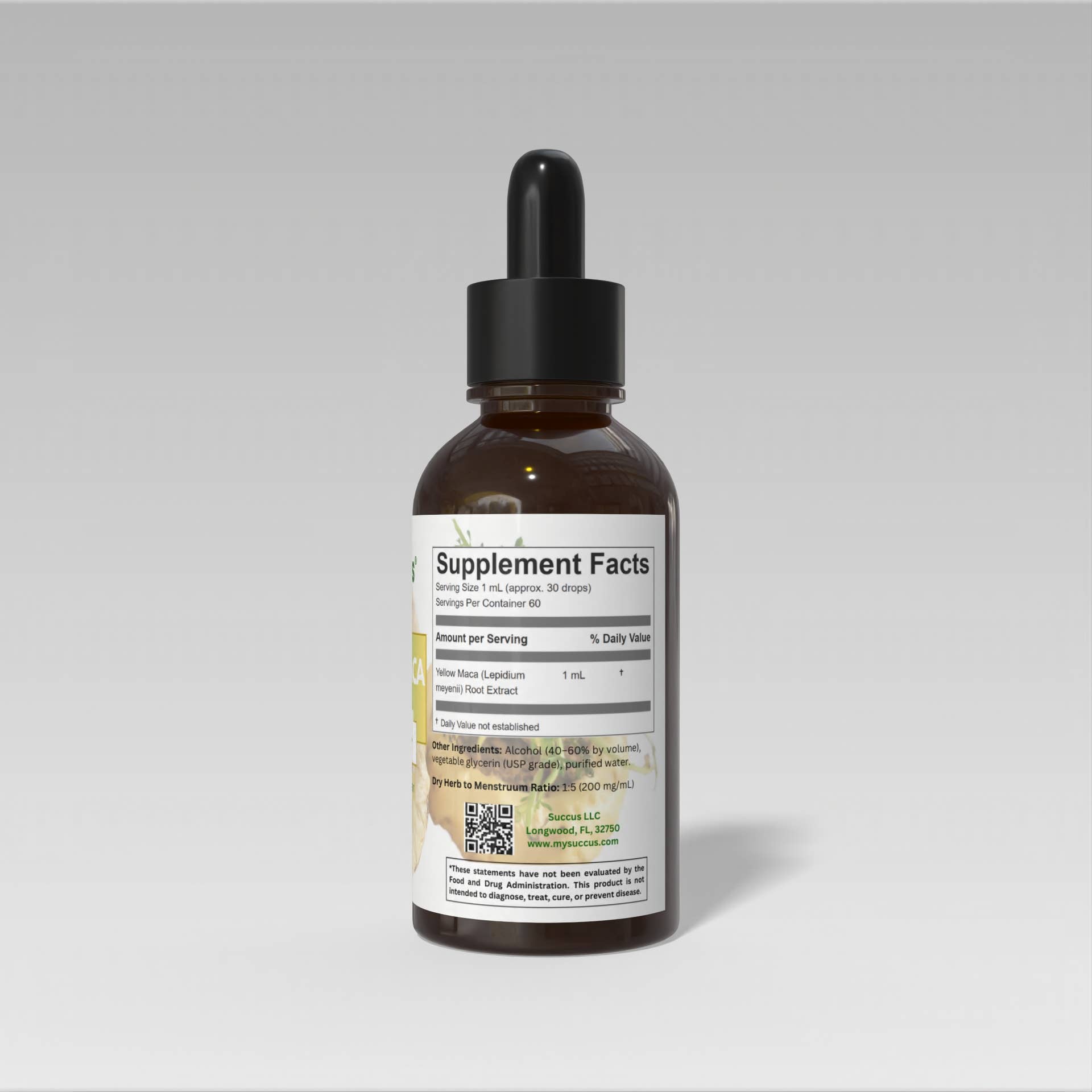 Succus – wholesale Tincture – Yellow Maca (Golden) Tincture – Balanced Rooted Vitality1