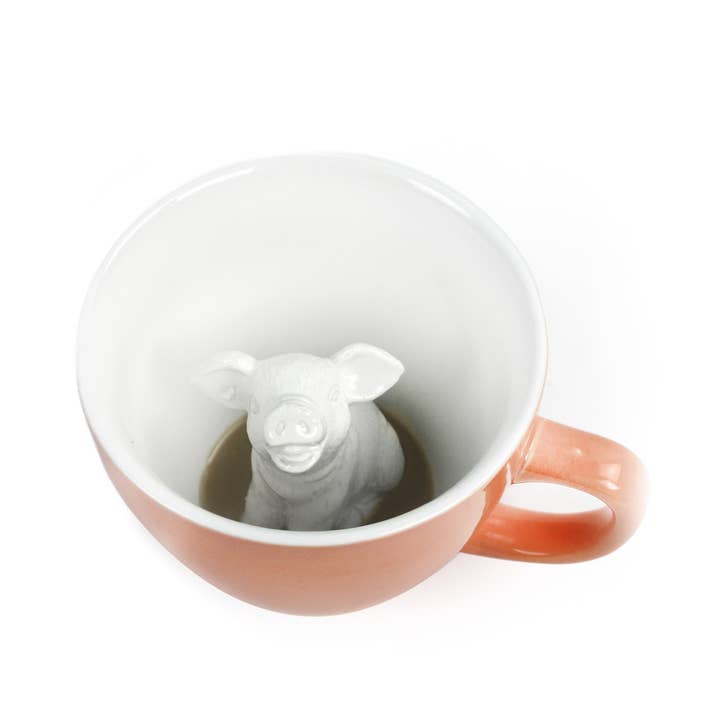 Varken | Keramische Verrassingsmok Cadeau (11 oz. Perzik, Houtskool) voor wholesale door Creature Cups