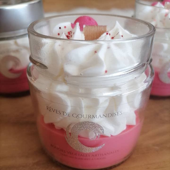 Rêves de gourmandises - Wholesale Jar/Filled Candle - Gourmet candle with wooden wick0
