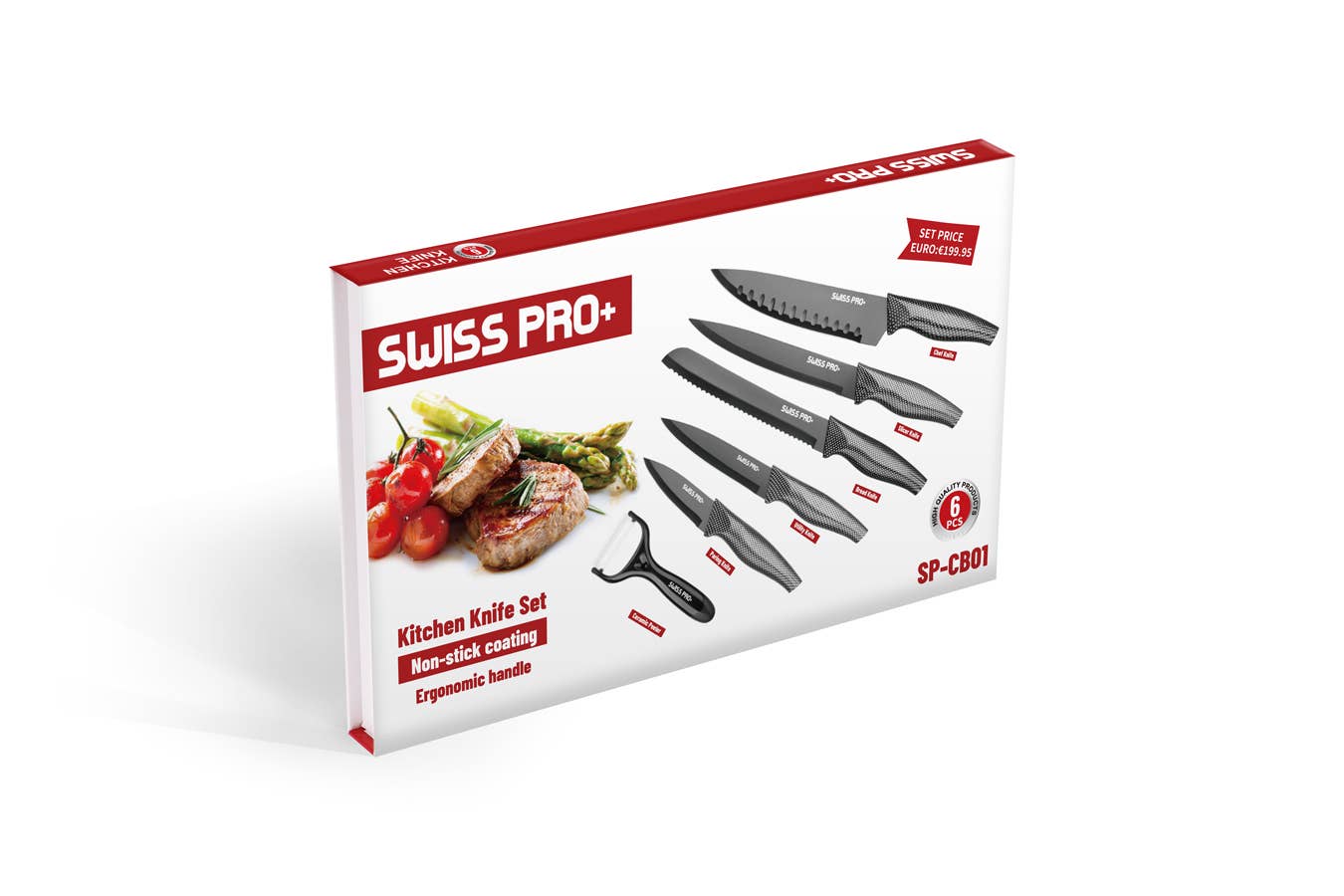Swiss Pro+ - Wholesale Knife Set - 6 PCS Kitchen Knife set Carbon9