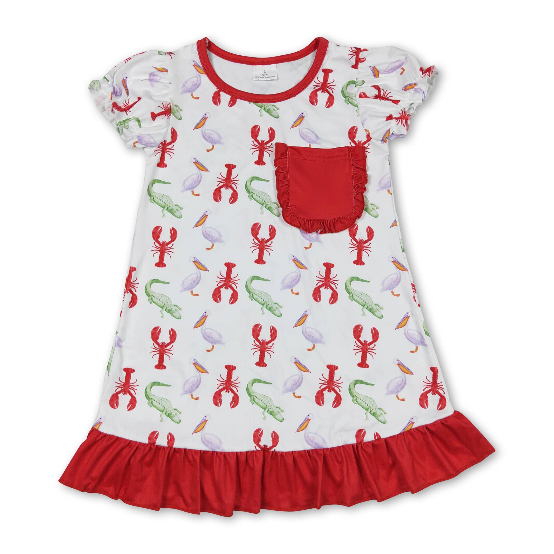 Yawoo Garments - Vente Haut et bas de pyjama – enfant - Pyjama à manches courtes en crocodile écrevisse pour enfants2