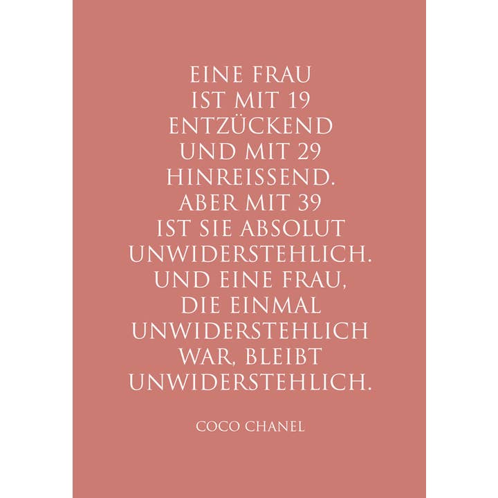 WUNDERWORT by Angela Gwinner - Vente Cartes postales - Carte postale « Irrésistible »