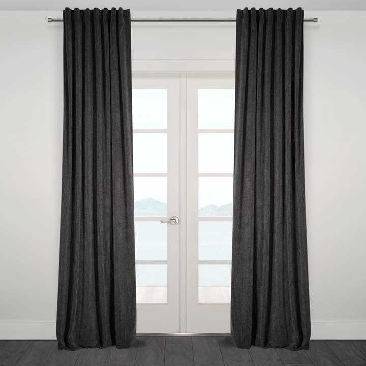 Casablanca Chenille Light Filtering Reverse Tab Curtain for wholesale by Casa Mia