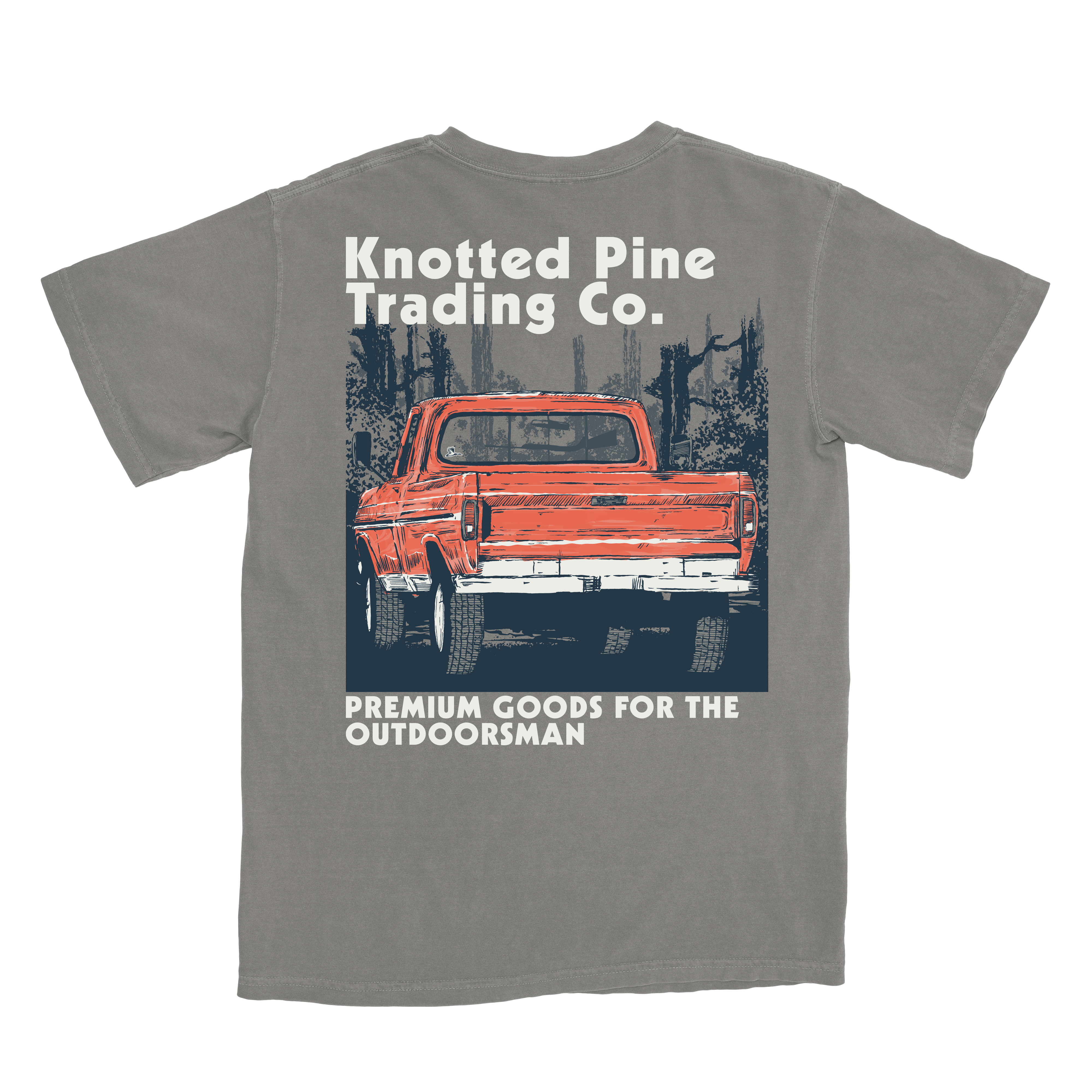 Knotted Pine Trading Co. – wholesale T-shirts med screentryck – Unisex – Old School - Grå0