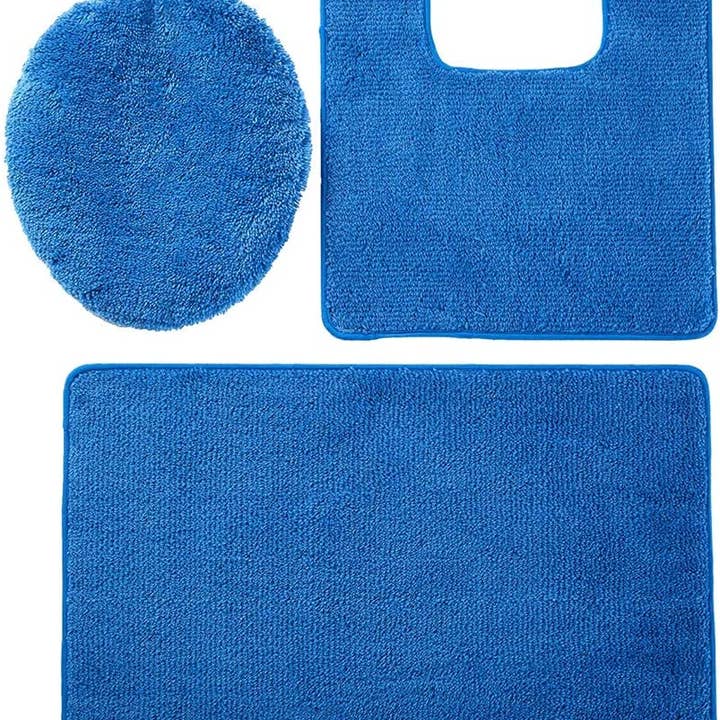 Ben & Jonah - Vente Ensembles de tapis de bain - Ensemble de 3 tapis de bain Simple Elegance by Ben & Jonah : 1 tapis de bain, 1 tapis de contour et 1 housse de siège de toilette5