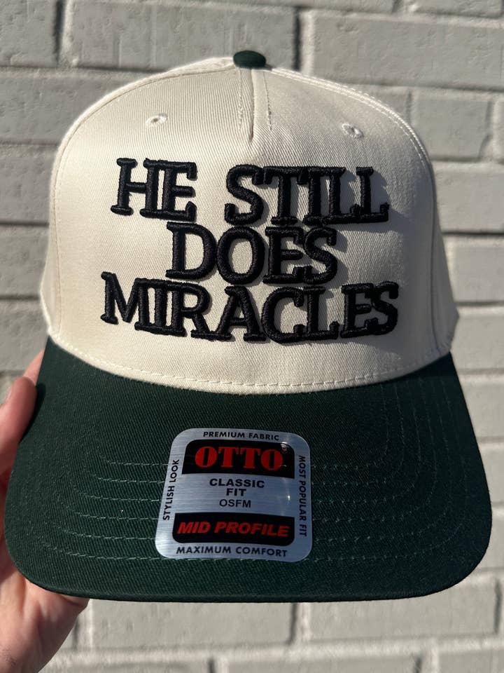 He Still Does Miracles Embroidered Trucker Hat for wholesale by Pyramid Printing & Promotional