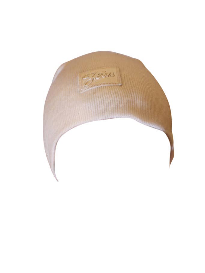 Bonnet long en cuir avec logo Box - Blanc pour la vente par Zein