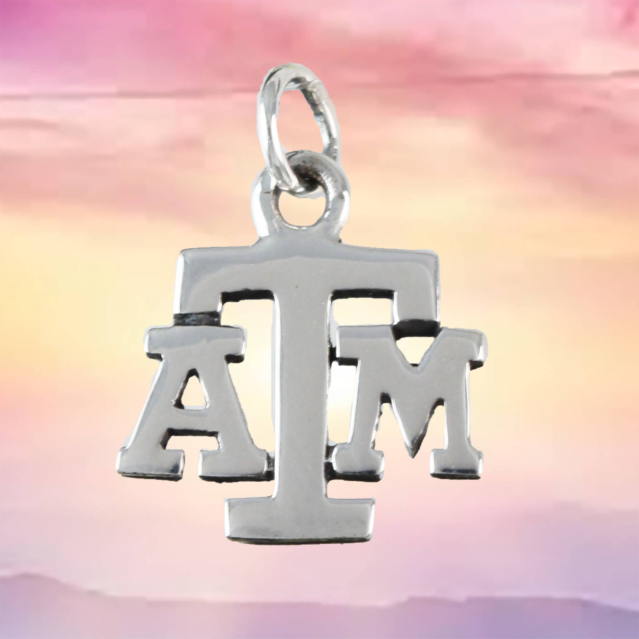 Paradise Treasures Jewelry - Wholesale Individual Charm/Pendant - Texan Texas A & M Charm Pendant in Sterling Silver, N9493 Paradise Treasures Jewelry