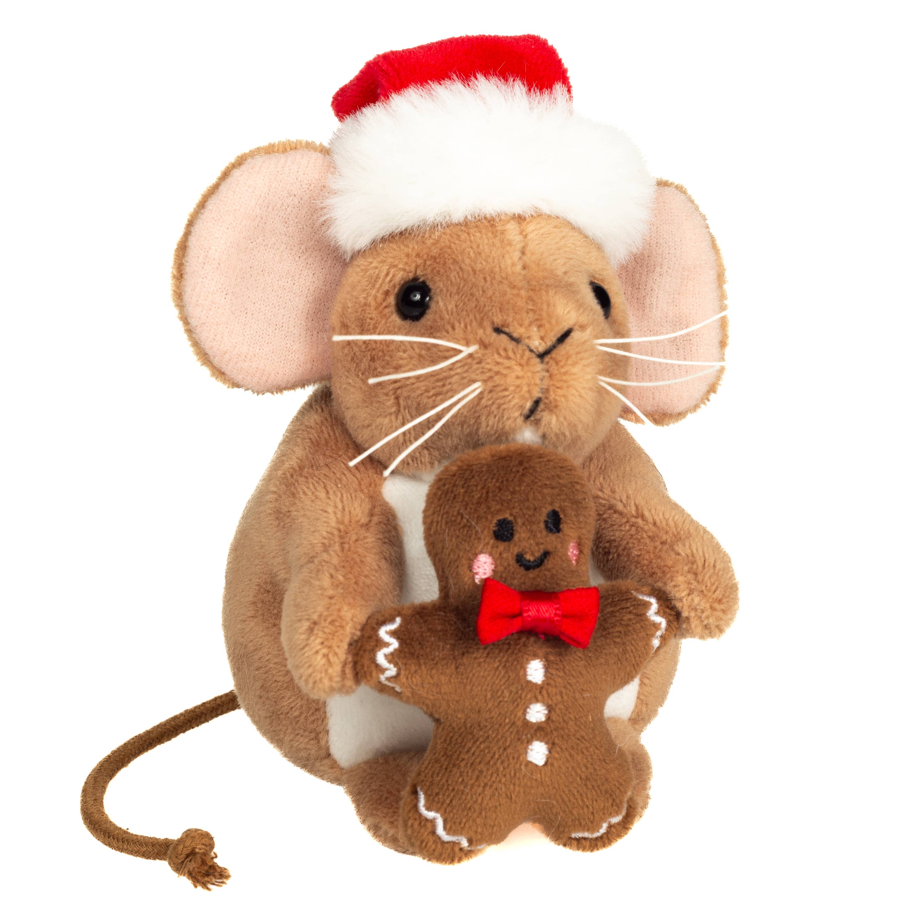 Teddy Hermann - Wholesale Stuffed/Plush Toy - Kids & Baby - Christmas Mouse with Gingerbread Man 11 cm Plush Toy Stuffed Animal0