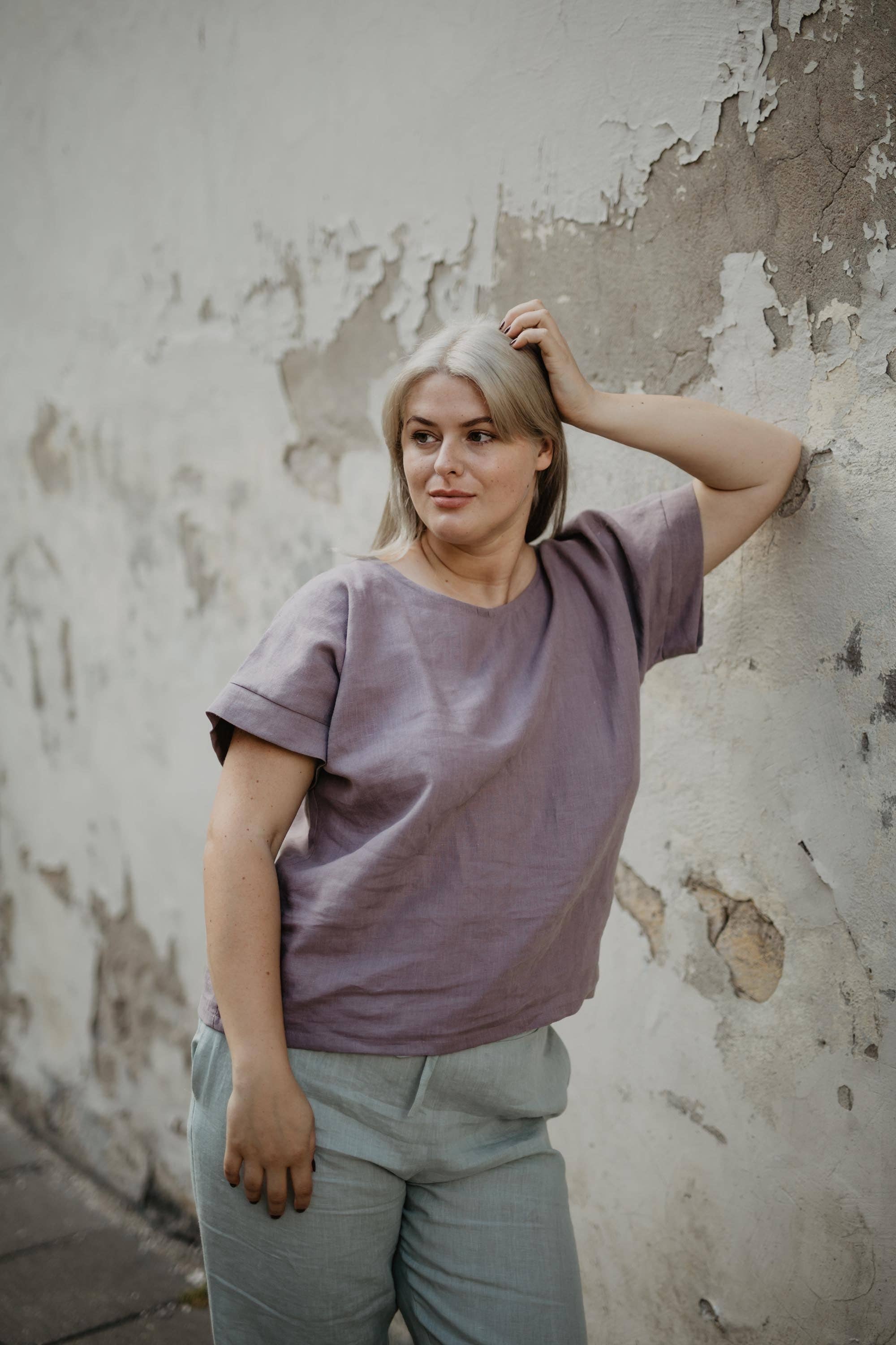 AmourLinen - Wholesale T-Shirt - Women's - Linen top Porto1