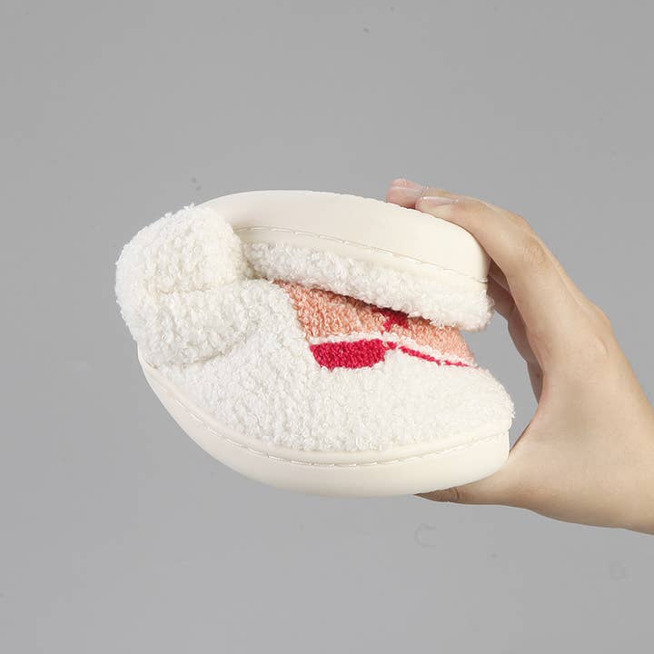 White Christmas Gift Western Boots Warm Soft Home Slippers for wholesale on Faire5