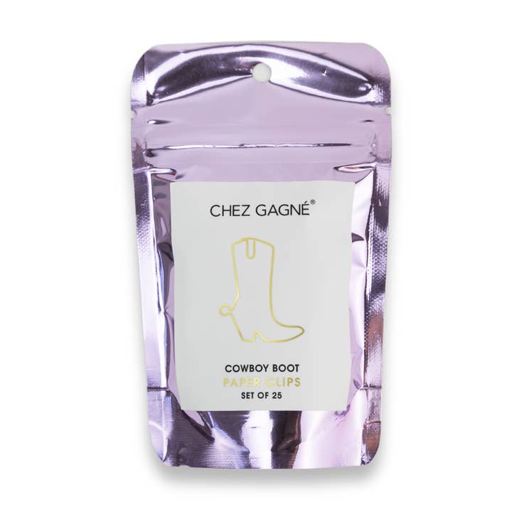 Chez Gagné - Wholesale Paperclip - Paper Clip Pack - Cowboy Boot - Pack of 25 - Office Supplies