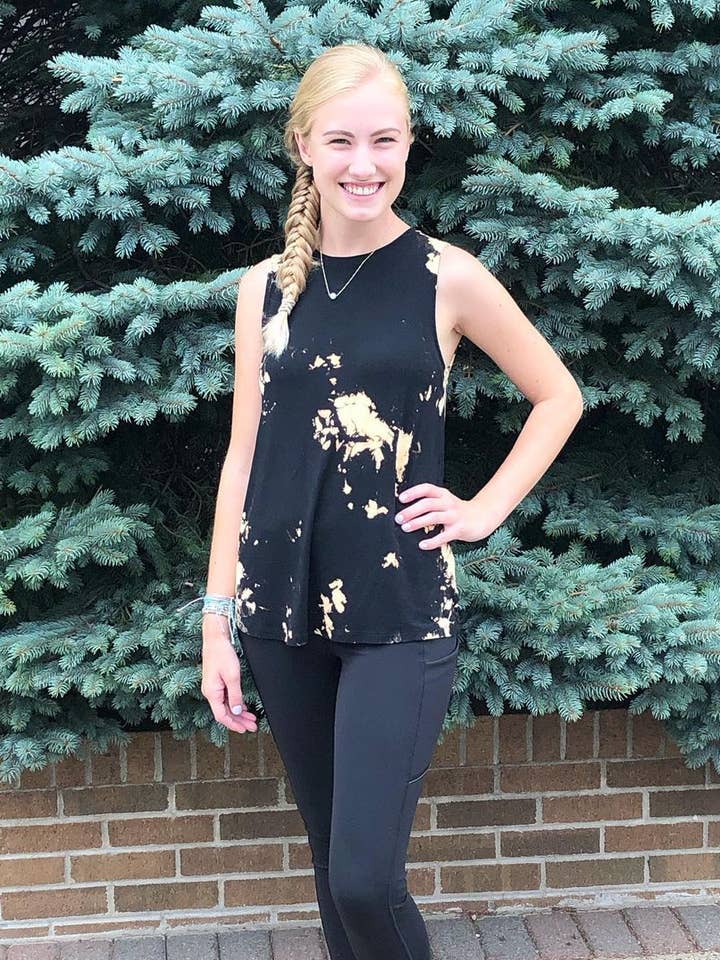 Adult Bleach Dye Tank Top for wholesale by To Tie-Dye for Clothing