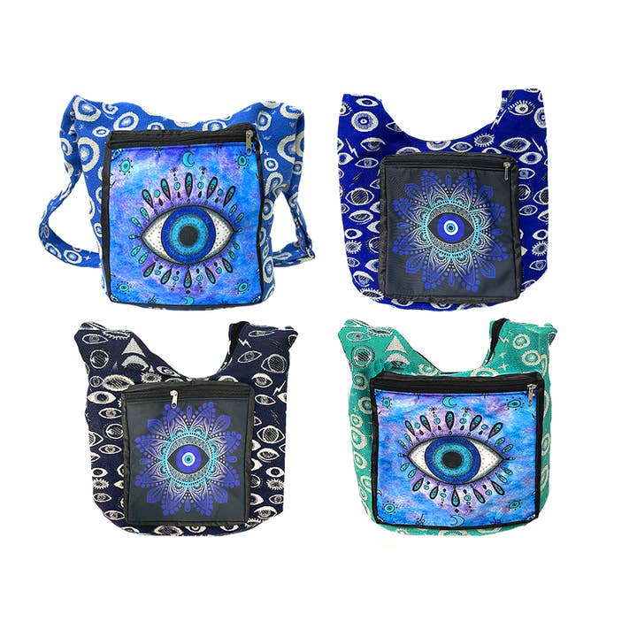 Pichincha - Wholesale Crossbody Bag - Women's - Large Evil Eye "Michy" Crossbody Purse Messenger Bag