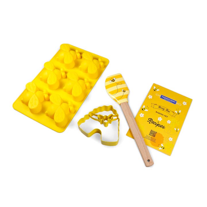 Handstand Kitchen - Wholesale Cupcake/Muffin Pan - Busy Bee Baking Set – Cupcake Mold, Spatula & Cutter1