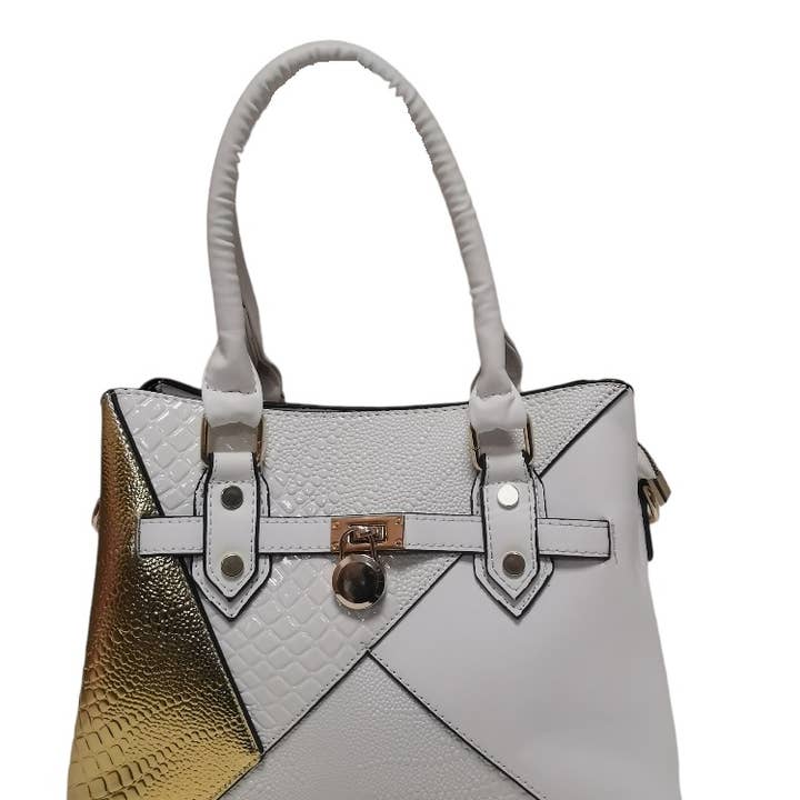 Superbia – wholesale Tote bag – Women's – Multi Colour Tote Bag with Padlock Detail -JH0021