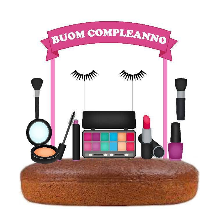 Adorei - Vendita all'ingrosso Topper per torte/cupcake - Cake topper a tema Make Up fatto a mano4