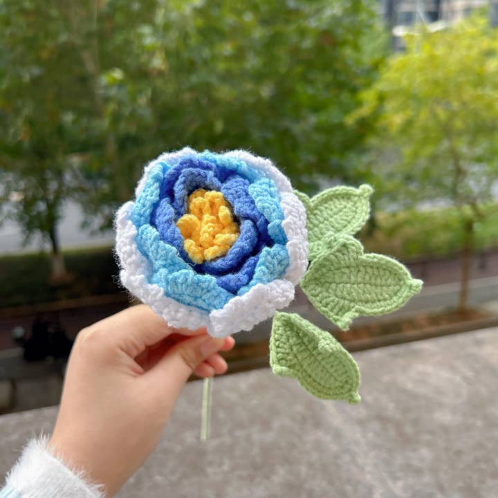 Lilyrosy - Wholesale Artificial Flowers - Lilyrosy Crochet Peony Flowers, Handmade Gifts
