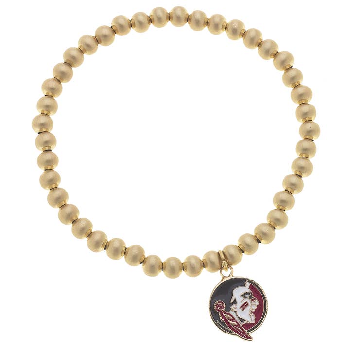 Florida State Seminoles Ball Bead Stretch Bracelet for wholesale by Canvas Style