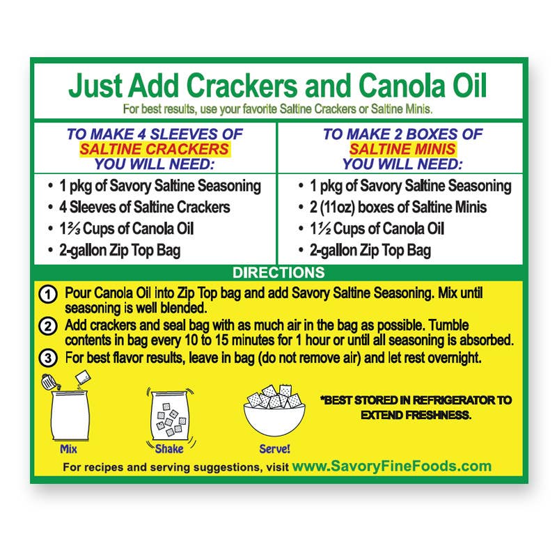 Savory Fine Foods LLC - Wholesale Dried Spice Mix - Savory Party Cracker Seasoning - Sour Cream & Onion (25 ct)1