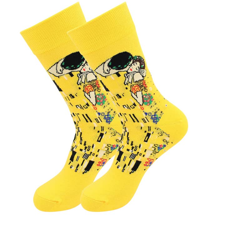 Sick Socks - The Kiss / love - Art Dress Casual Socks for wholesale by Real Sic