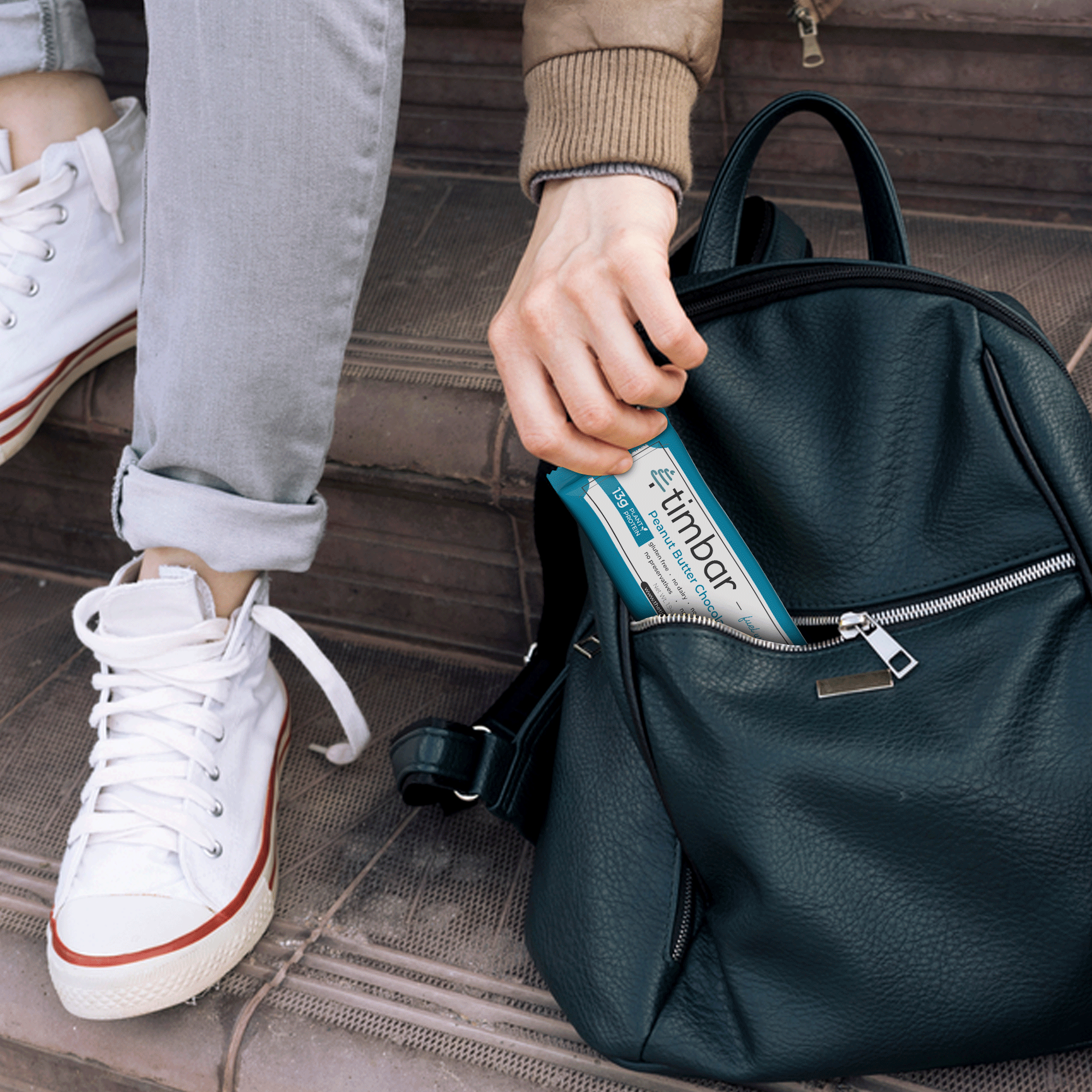 timbar – wholesale Snack bar – Peanut Butter Chocolate Chip Protein Bar (12 bars)5