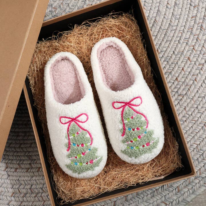 VividLux - Wholesale Slippers - Women's - Christmas 🎄 Christmas Gifts 🎄 Christmas Tree Cotton Slippers1