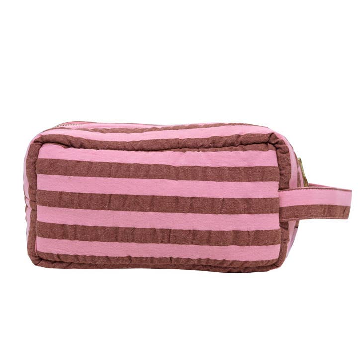 Mosey Me - Wholesale Toiletry Bag - Women's - Sundae Seersucker Dopp Kit0
