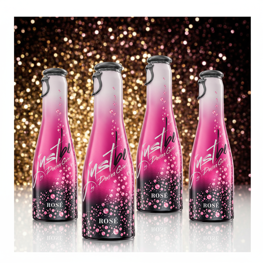 Justbe modern wine drinks - Vendita all'ingrosso Confezioni regalo - JustBe Rosé Davina Geiss - Confezione regalo in bianco1