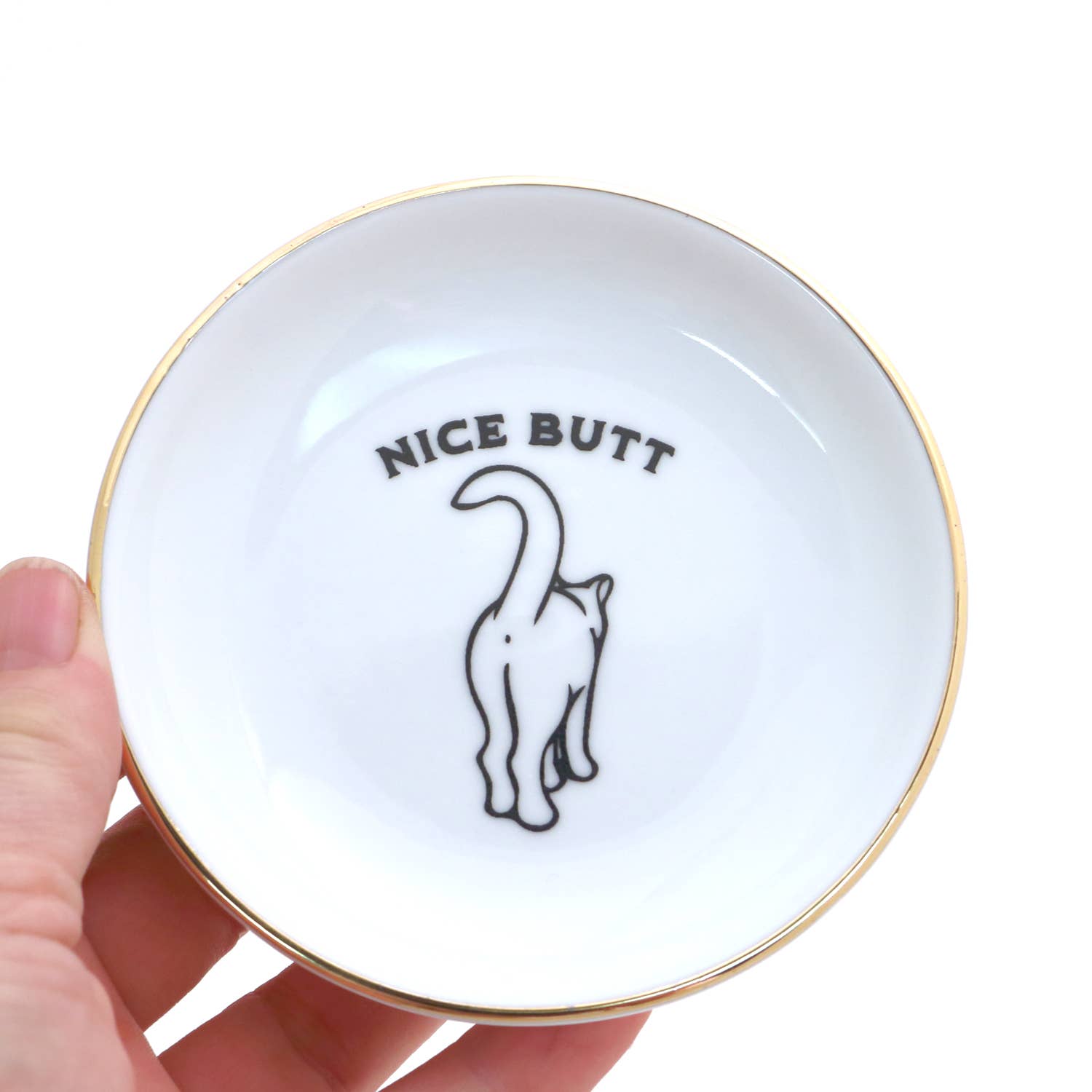 Lenny Mud - Wholesale Sieradenschaaltje - Cat Butt Ring Dish met 22-karaats gouden accenten1