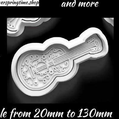 Forever Springtime - Vendita all'ingrosso Stampi per biscotti - Taglierina/timbro a rilievo per ukulele Dia De Muertos: arte, pasticceria, artigianato6