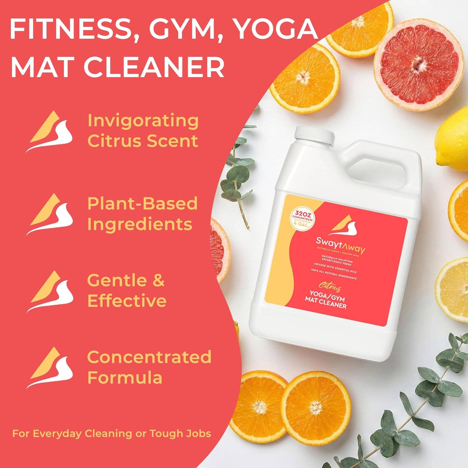 Rudderr, LLC/MintBucket - Wholesale All-Purpose Cleaning Spray - SwaytAway Fitness Mat Cleaner Concentrate – 32oz/Make 4 Gal7