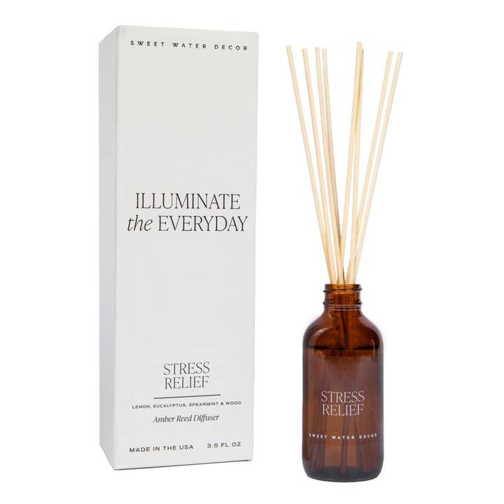 Sweet Water Decor - Wholesale Reed Diffuser - Stress Relief Amber Reed Diffuser - Gifts & Home Decor