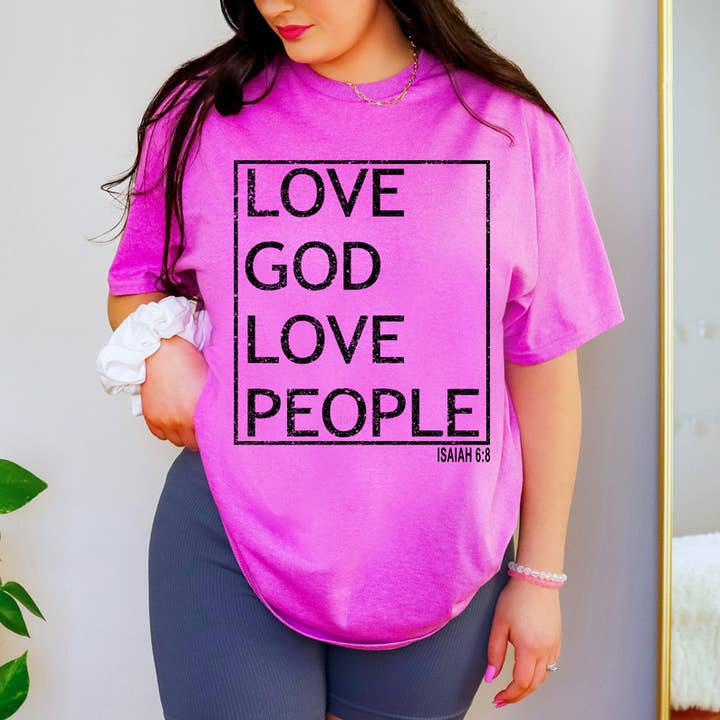 Love God Love People BLACK DTF Heat Transfer for wholesale by Trendy Transfers