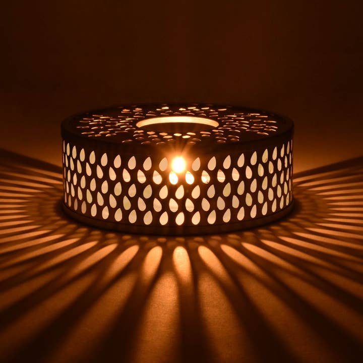 Creano - Vendita all'ingrosso Portacandele - Scaldabagno bianco Creano «Leaf» classico bianco in acciaio inossidabile1