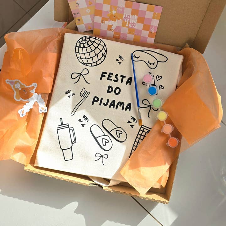 Kit de Actividades | Fiesta de Pijamas | Pintar la Tote Bag para venta al por mayor de Panqueca