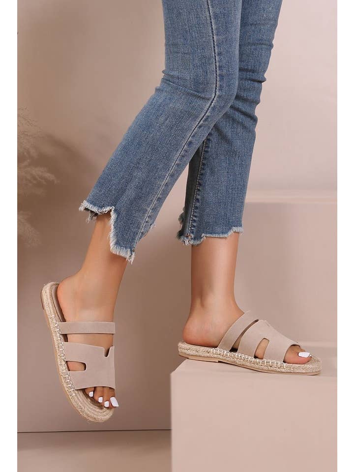 No Doubt Shoes - Wholesale Sandals - Women's - ESPADRILLE SUMMER FLAT MULES NON SLIP SANDALS 2