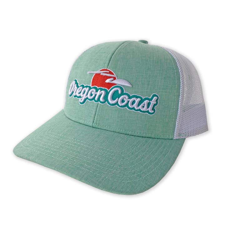 Oregon Coast Retro 3D | Curved bill snapback hat for wholesale by Little Bay Root