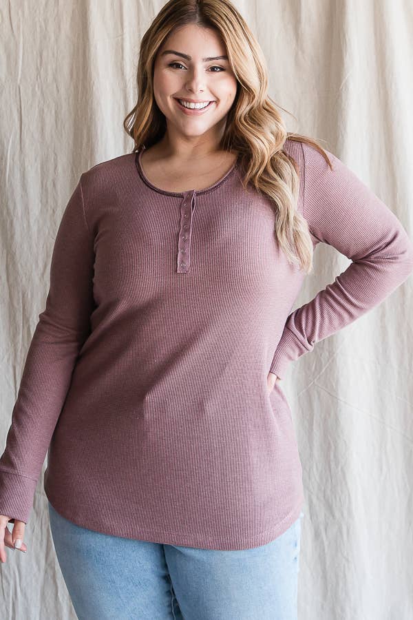 7th Ray - Vente Tunique – femme - [GRANDE TAILLE] Haut Tunique à Manches Longues avec Boutons-Pression T4275XL6